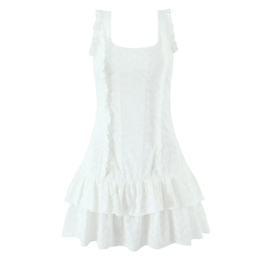 Minimally pleated mini skirt