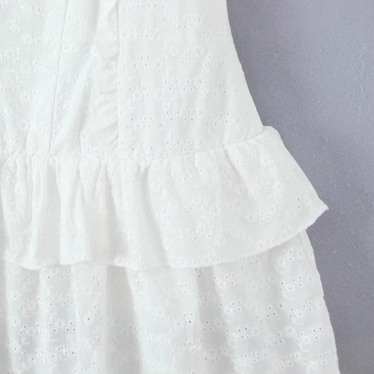 Minimally pleated mini skirt